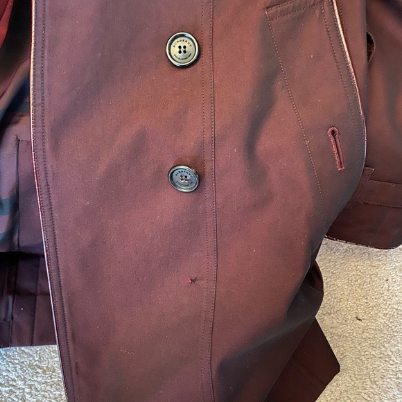 Burberry Deep Red Trench Coat - Picture 6 of 8